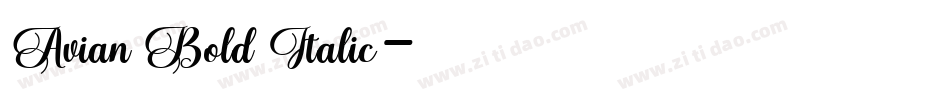 Avian Bold Italic字体转换
